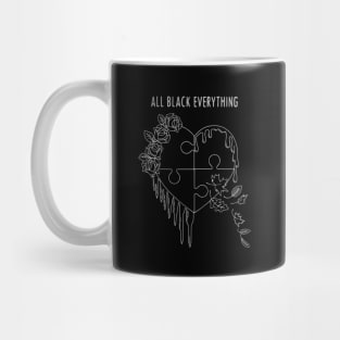 All Black Everything Four Seasons Puzzle Mug